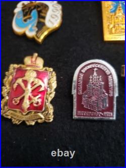 VINTAGE USSR SOVIET UNION RUSSIAN Military Sports Government Pin Badge Lot Of 63