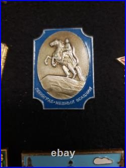 VINTAGE USSR SOVIET UNION RUSSIAN Military Sports Government Pin Badge Lot Of 63