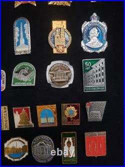 VINTAGE USSR SOVIET UNION RUSSIAN Military Sports Government Pin Badge Lot Of 63