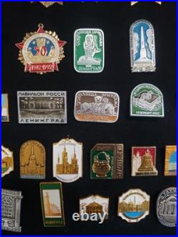 VINTAGE USSR SOVIET UNION RUSSIAN Military Sports Government Pin Badge Lot Of 63