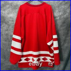 VTG K1 Sportswear CCCP Russia Soviet Union Hockey Jersey XL Red White Stitched