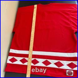 VTG K1 Sportswear CCCP Russia Soviet Union Hockey Jersey XL Red White Stitched
