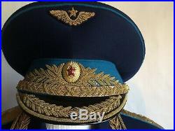 Very Rare Soviet Union USSR Size XL Air Force Main Marshal Blue Uniform Kit