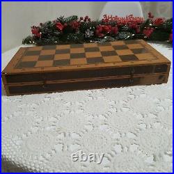 Very rare vintage wooden Soviet chess of the 60s, wooden chess with a board, Rus