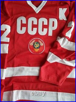 Viacheslav Fetisov #2 USSR CCCP Russian Hockey Replica Jersey Russia embroidered