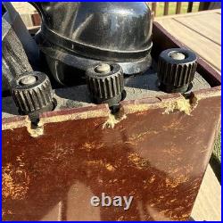 Vintage 1953 Soviet Union TAI-43-P Military Field PHONE in Bakelite box USSR