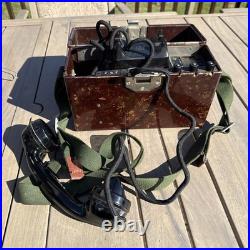Vintage 1953 Soviet Union TAI-43-P Military Field PHONE in Bakelite box USSR