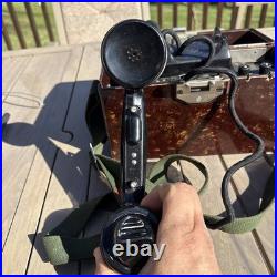 Vintage 1953 Soviet Union TAI-43-P Military Field PHONE in Bakelite box USSR