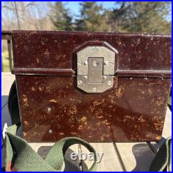 Vintage 1953 Soviet Union TAI-43-P Military Field PHONE in Bakelite box USSR
