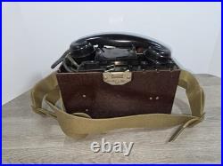 Vintage 1955 Soviet Union TAI-43 Military Field PHONE in Bakelite box USSR