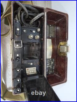 Vintage 1955 Soviet Union TAI-43 Military Field PHONE in Bakelite box USSR