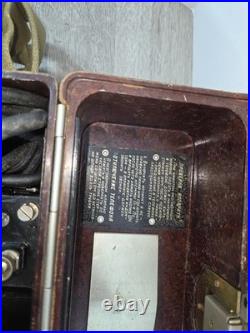 Vintage 1955 Soviet Union TAI-43 Military Field PHONE in Bakelite box USSR