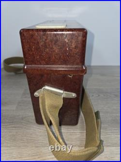 Vintage 1955 Soviet Union TAI-43 Military Field PHONE in Bakelite box USSR