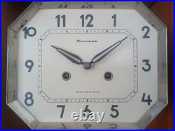 Vintage 1970's USSR Soviet Union Russian Jantar Wall Clock Just Prof. Svc'd