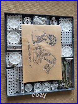 Vintage 1975 Soviet Metal Construction Set Constructor-A NOS Complete Boxed