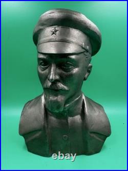 Vintage 1984 Toplov FELIX DZERZHINSKY Bronze Bust Statue Soviet Union USSR