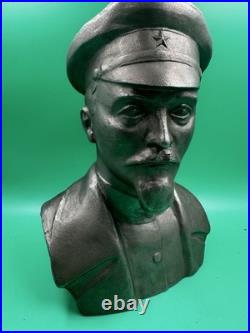 Vintage 1984 Toplov FELIX DZERZHINSKY Bronze Bust Statue Soviet Union USSR