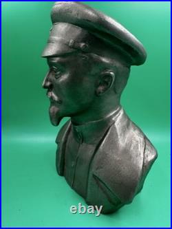 Vintage 1984 Toplov FELIX DZERZHINSKY Bronze Bust Statue Soviet Union USSR
