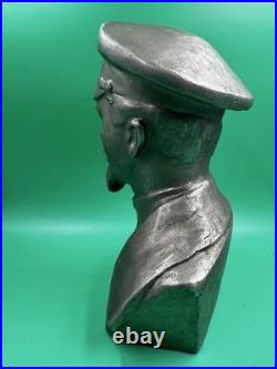 Vintage 1984 Toplov FELIX DZERZHINSKY Bronze Bust Statue Soviet Union USSR