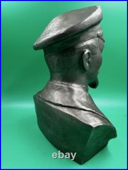 Vintage 1984 Toplov FELIX DZERZHINSKY Bronze Bust Statue Soviet Union USSR