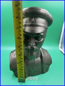 Vintage 1984 Toplov FELIX DZERZHINSKY Bronze Bust Statue Soviet Union USSR