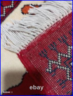 Vintage 1989 Afghan War Rug USSR Withdrawal Map Handmade Wool Carpet 4.13x2.52ft