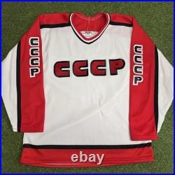 Vintage 1990s CCCP Soviet Union CCM Maska Jersey RARE Canada Cup Medium