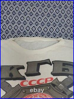 Vintage 70's CCCP Soviet Union Russia USSR Double Sided Graphic tee Shirt L