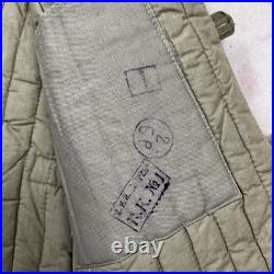 Vintage 70s USSR Soviet Union Telogreika Quilted Liner Jacket Men Small Military