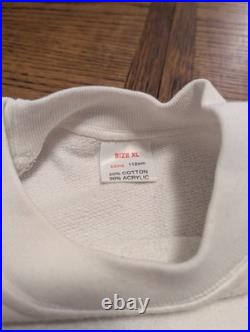 Vintage 80's CCCP Soviet Union Crew Neck White Hammer and Sythe size XL