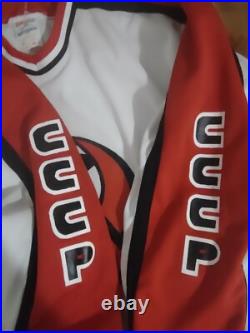 Vintage 80s CCCP Soviet Union MiC Home CCM Jersey Size Men's Large