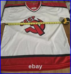 Vintage 80s CCCP Soviet Union MiC Home CCM Jersey Size Men's Large