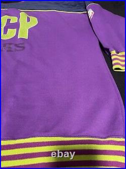 Vintage 80s CCCP USSR Adidas Sweatshirt Hockey Russian Purple Soviet Union Xxl