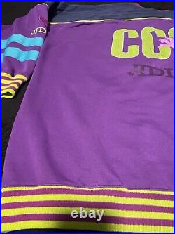 Vintage 80s CCCP USSR Adidas Sweatshirt Hockey Russian Purple Soviet Union Xxl