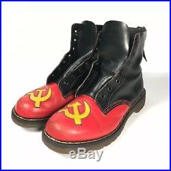 Vintage 80s Communist Hammer And Sickle Doc Martens Boots Soviet Union USSR