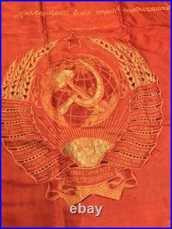 Vintage Big double-sided Flag soviet period Original