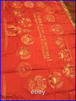 Vintage Big double-sided Flag soviet period Original