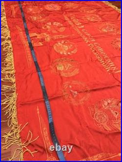 Vintage Big double-sided Flag soviet period Original