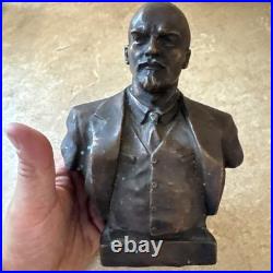 Vintage Bronze Bust VI Lenin USSR Soviet Union Statue Sculpture Sculpture Art