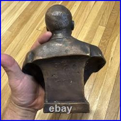 Vintage Bronze Bust VI Lenin USSR Soviet Union Statue Sculpture Sculpture Art