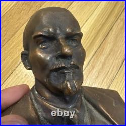 Vintage Bronze Bust VI Lenin USSR Soviet Union Statue Sculpture Sculpture Art