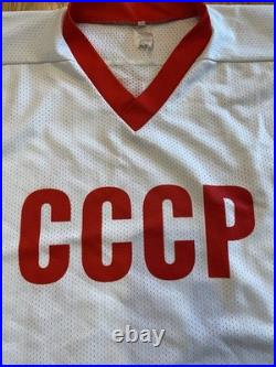 Vintage CCCP Hockey Jersey Russian Soviet Union #18 Sergei Fedorov Sz XXL