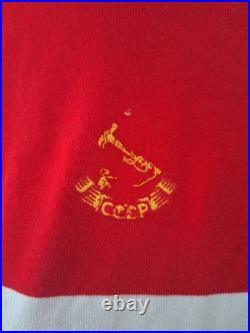 Vintage CCCP Soviet Union Rugby Polo Shirt Long sleeve check mesurments