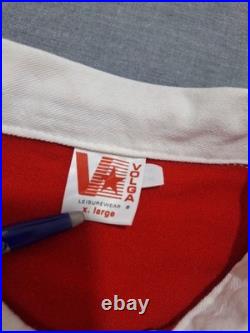 Vintage CCCP Soviet Union Rugby Polo Shirt Long sleeve check mesurments