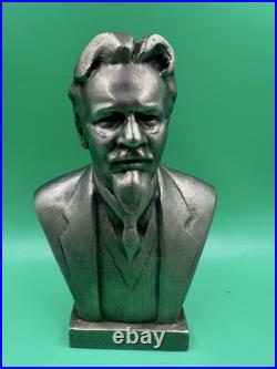 Vintage Communism FELIX DZERZHINSKY Metal Bust Statue Soviet Union USSR