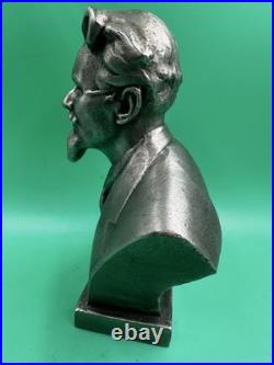 Vintage Communism FELIX DZERZHINSKY Metal Bust Statue Soviet Union USSR