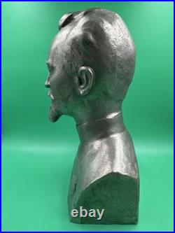Vintage Communism FELIX DZERZHINSKY Metal Bust Statue Soviet Union USSR Signed