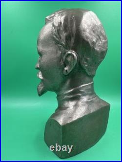 Vintage Communism FELIX DZERZHINSKY Metal Bust Statue Soviet Union USSR Signed