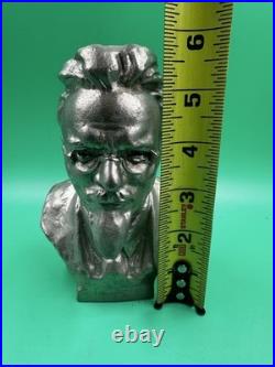 Vintage Communism Mikhail Kalinin Metal Bust Statue Soviet Union USSR