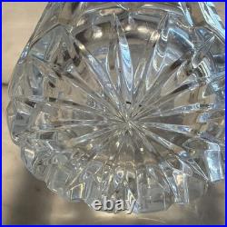Vintage Hand Cut 24% Lead Crystal Vase Soviet Union USSR Gusevskoy Style 12-3/4